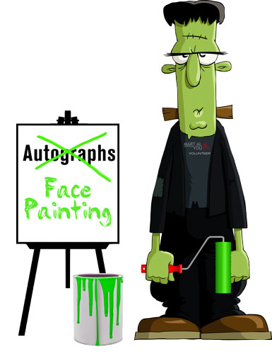 Frankenstien-Unimpressed-Face-Painting